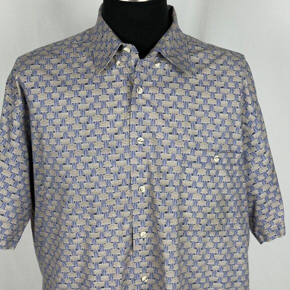 Tori Richard Floral Blue Short Sleeve Hawaiian Shirt - Men’s XL - Picture 5 of 8
